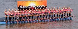 Ballet girls anxiously await their hop dock start