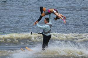 Father and Daughter Doubles Team perform Layback