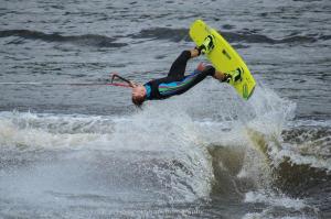 Christian completes a Wakeboard Back-flip